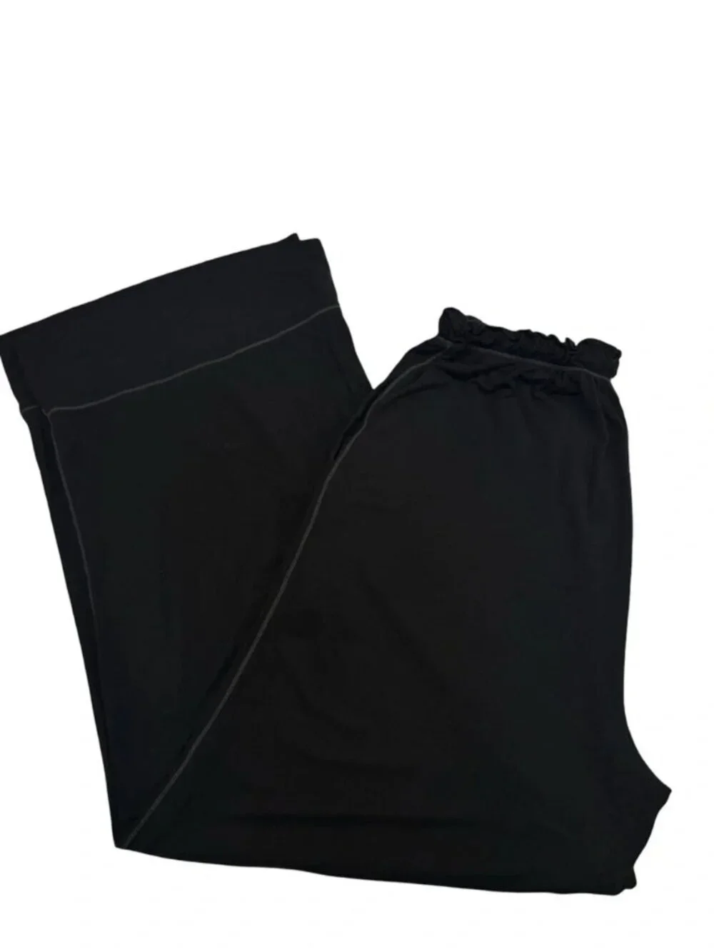 FREE PEOPLE- WOMEN'S SMALL -BLACK ELASTIC WAIST PULL-ON LOUNGE PANTS Size XS